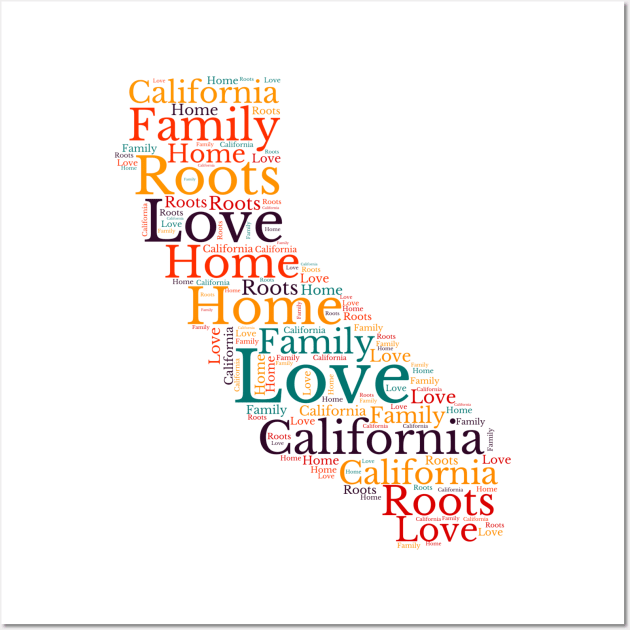 California Love Home Family map Wall Art by maro_00